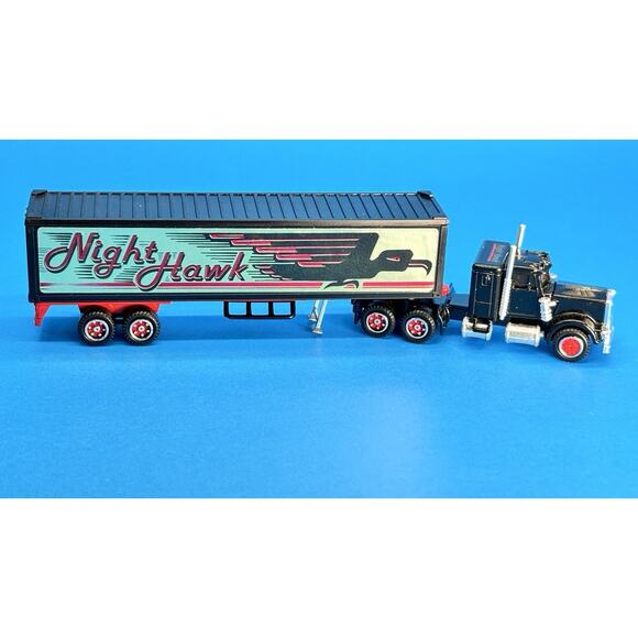 Majorette France Kenworth 604 NIGHT HAWK Semi Truck Trailer Vintage HO Scale - Picture 3 of 16